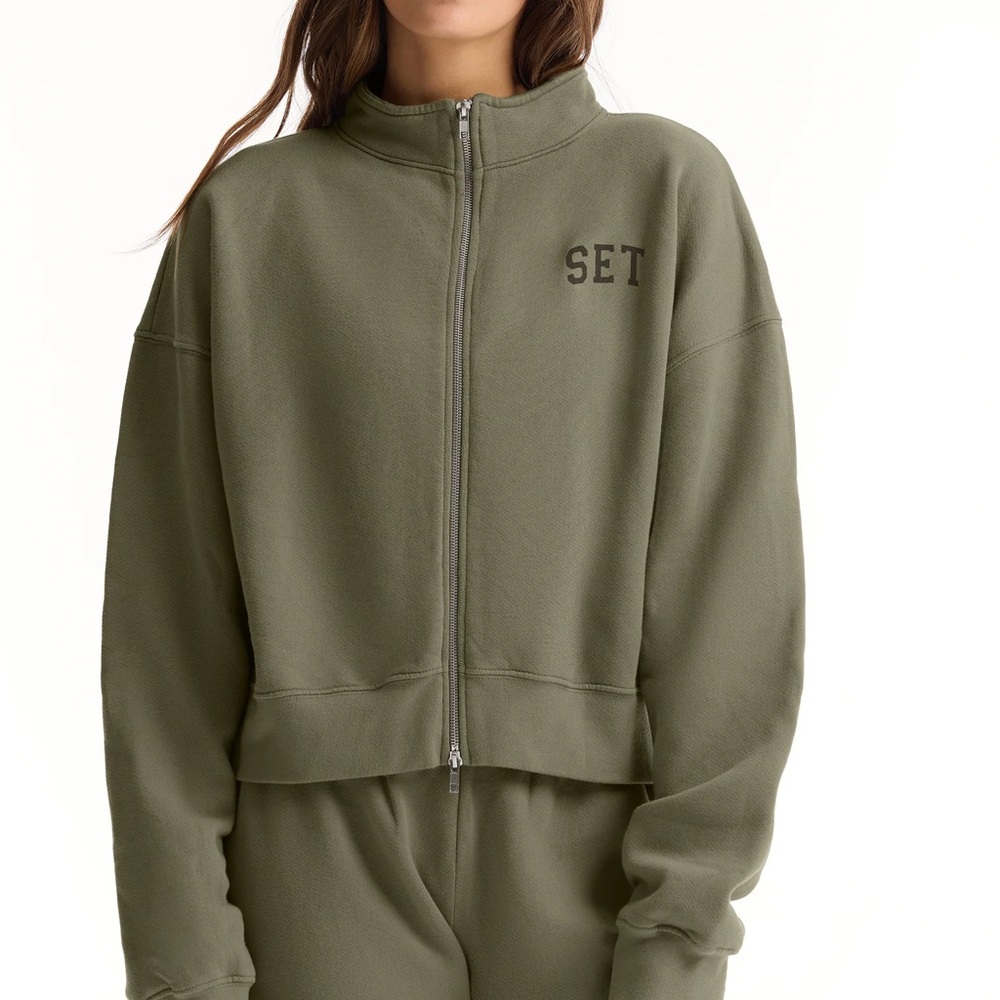 Set Active Midweight Sweats Staple Set Funnel Zip